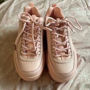 pink sneakers